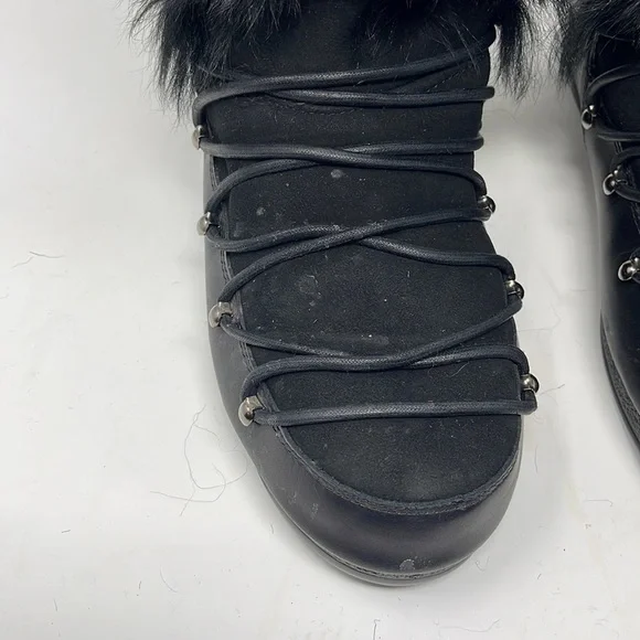 Emilio Pucci Black Shearling Winter Boots - Picture 4 of 11